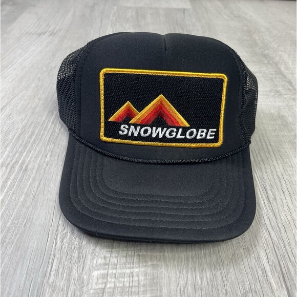 Aviator Nation Accessories - RARE Aviator Nation Snapback Trucker Hat One Size Black Logo Snow globe Patch